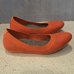 Allbirds Tree Breezer Ballet Flats In Buoyant Orange